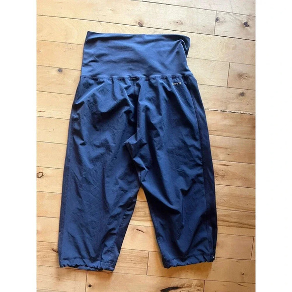 Nike Dri Fit Maternity Cropped Jogger Leggings Dark Gray Size Small High Waisted - Picture 4 of 5